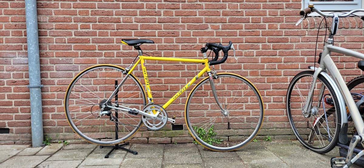 Yellow road bike